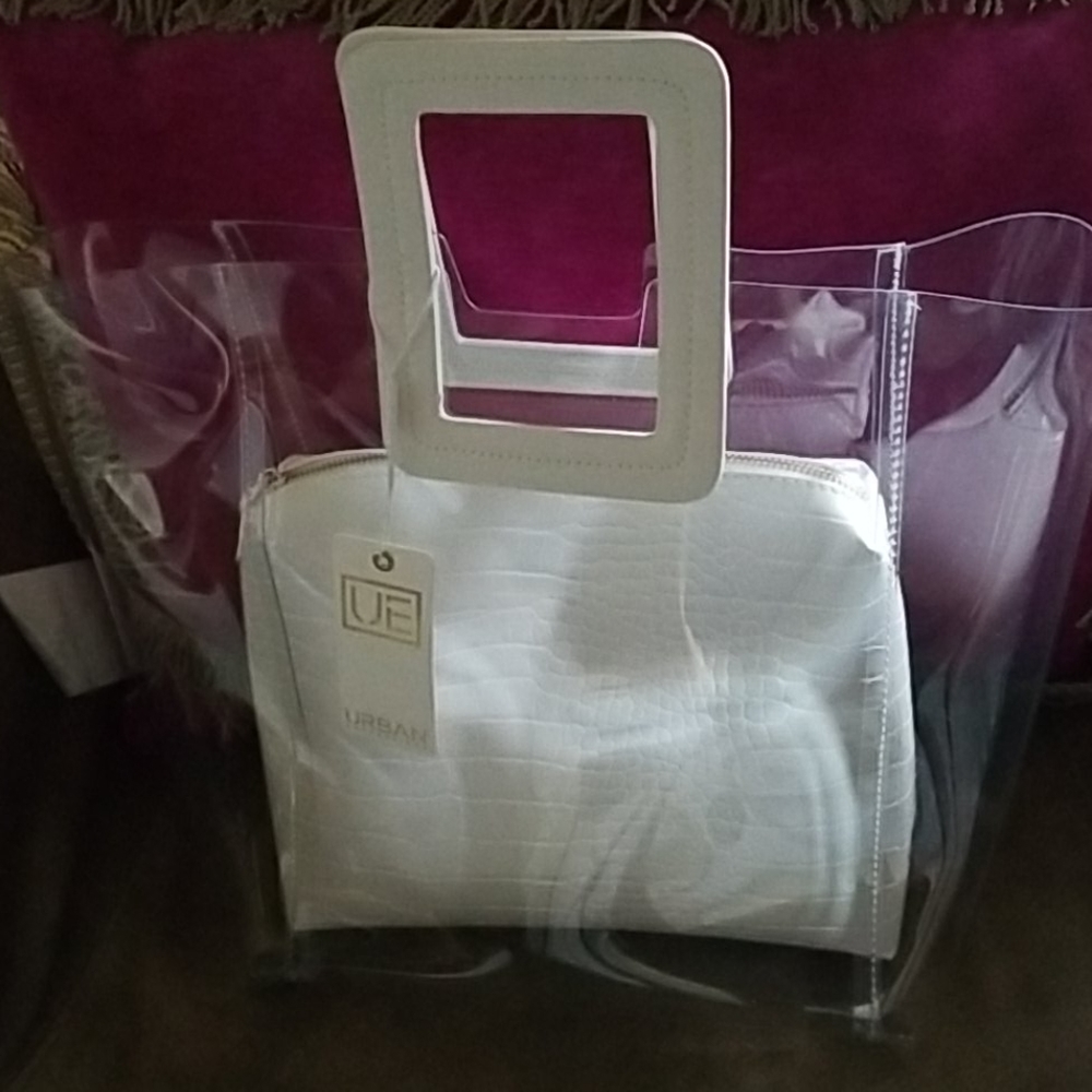 Urban expressions  clear tote with pouch